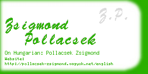 zsigmond pollacsek business card